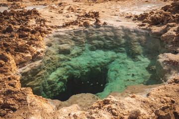 Salted lakes in Siwa Oasis, Egypt