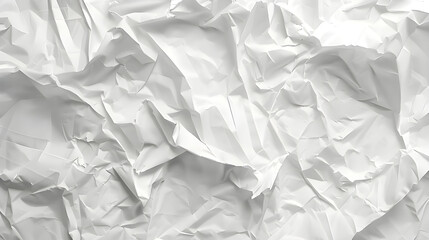 Obraz premium Crumpled white paper texture abstract - Ai Generated