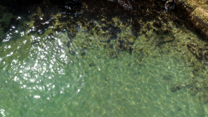 Bombinhas Beach in Santa Catarina. Aerial view taken with a drone. Brazil.