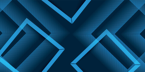 Blue geometric abstract background. Minimal geometric. Trendy gradient shape design. Modern futuristic graphics.