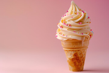 Vanilla Scoop with Colorful Sprinkles