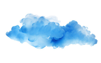 A swirling blue cloud of smoke suspended in the air
