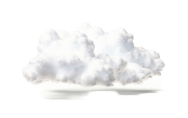 A serene white cloud softly glides through the air, adding a touch of tranquility to the sky - obrazy, fototapety, plakaty