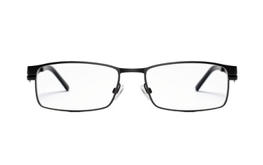 Fototapeta premium A stylish pair of glasses rests on a pristine white background