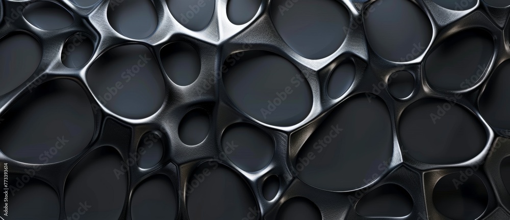 Aufkleber dark fluid abstract background. fluid form with a smooth, dark surface, creating a sleek and modern 