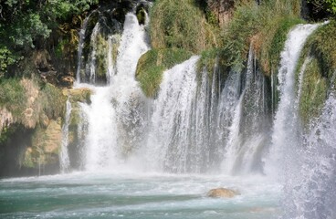 Wodospad Krka w Chorwacji.