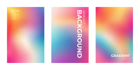 Colorful Abstract Gradient Design Set