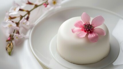 cake with flower.