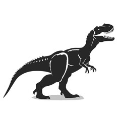 Obraz premium Tyrannosaurus rex isolated on white background. Side view. Vector illustration.