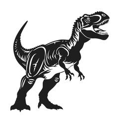Tyrannosaurus rex dinosaur on white background. Vector illustration.