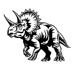 Triceratops. Vector illustration ready for vinyl cutting.