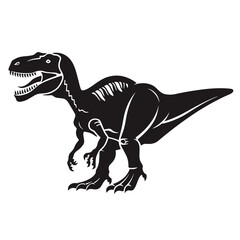 Fototapeta premium dinosaur silhouette isolated on white background. vector illustration eps 10.