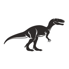 Obraz premium Tyrannosaurus rex silhouette isolated on white background. Vector illustration.