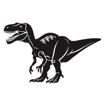 recommend clip art: dinosaur silhouette isolated on white background. vector illustration eps 10.