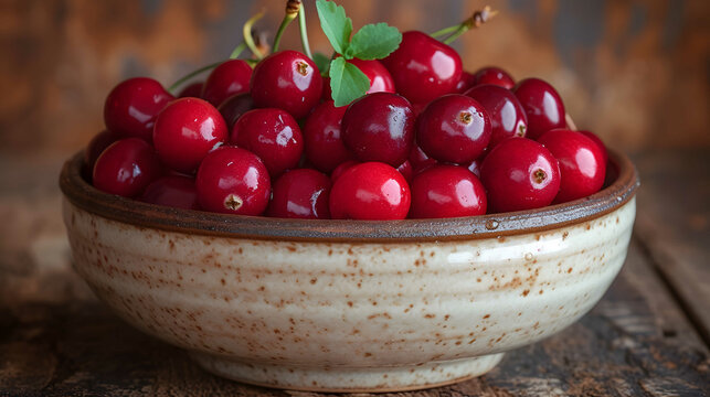 A bowl of mature crimson currants captured in a high-resolution image.