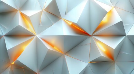 An abstract background of white 3D pyramids. Modern illustration.