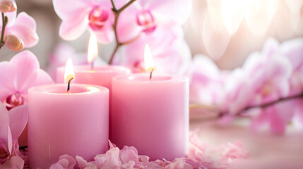 Velas aromáticas rosa de Orquídea 