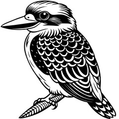 kookaburra silhouette vector art illustration