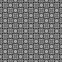Black and white seamless abstract pattern. Background and backdrop. Grayscale ornamental design.