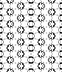 Black and white seamless abstract pattern. Background and backdrop. Grayscale ornamental design.