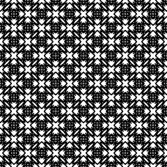 Black and white seamless abstract pattern. Background and backdrop. Grayscale ornamental design.