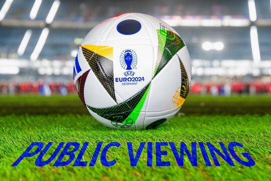 Symbolbild zu Public Viewing der UEFA-EURO 2024: Die Europameisterschaft 2024 findet vom 14. Juni 2024 bis 14. Juli 2024 in Deutschland statt