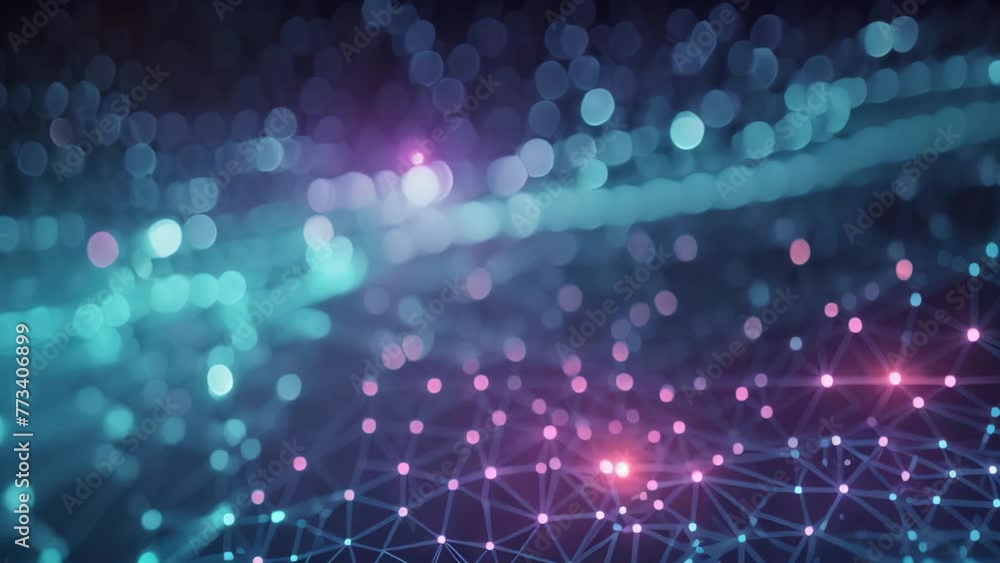 Aufkleber abstract technology background. network connection structure. big data visualization. 3d rendering, 