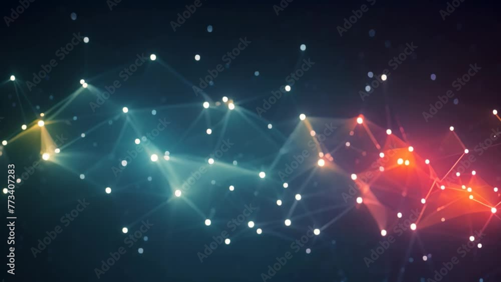 Poster abstract polygonal space low poly dark background with connecting dots and lines. connection structu