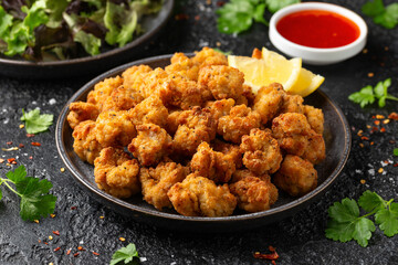 Crispy Salt and Pepper Squid with sauce