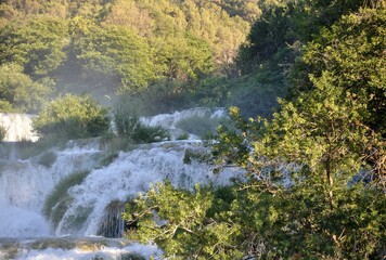 Wodospady Krka w Chorwacji.