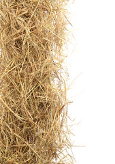 Dried hay on white background, top view © New Africa