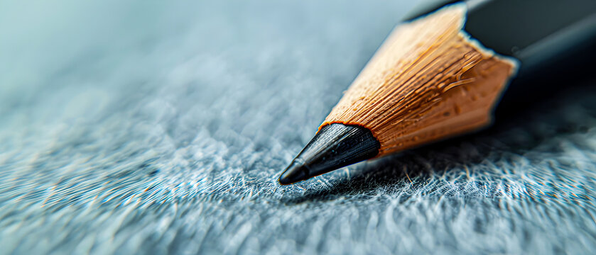 Close-up of a pencil line on a textured paper surface.