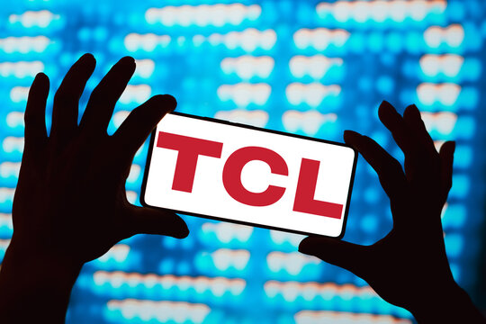 April 1, 2024, Brazil. In this photo illustration, the TCL Corporation logo is displayed on a smartphone screen.