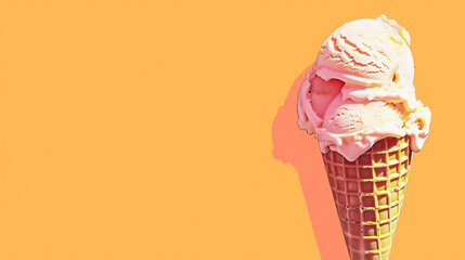 Summer concept background with ice cream.  Refreshing summer concept background with copy space for text.