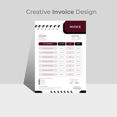  Professional invoice and letterhead design for corporate office. Creative invoice template vector. Simple and creative modern corporate clean design..
