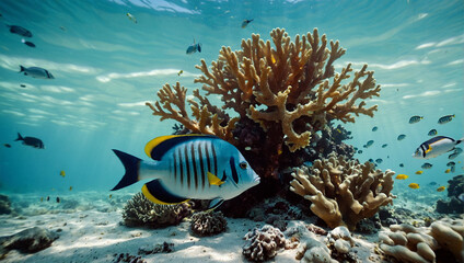 Fototapeta na wymiar Premium photos, life on the seabed, fish and coral reefs 13