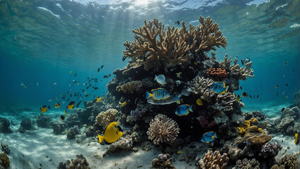 Fototapeta na wymiar Premium photos, life on the seabed, fish and coral reefs 12
