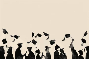 Foto op Plexiglas Celebratory graduation scene, capturing the spirit of academic accomplishments. © Anna