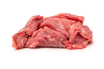 Raw pork tenderloin isolated on a white background.  Fresh meat.