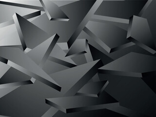 Vector Polygon Abstract Polygonal Geometric Triangle Background. Vector abstract black, triangles background.