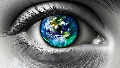 Vision of Earth: A Planet Reflected in an Eye