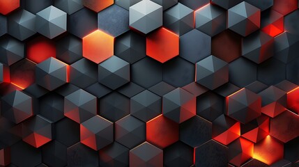 Abstract cube hexagon shape background