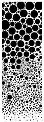 Monochrome background black and white circles. hand drawing. Not AI, Vector illustration