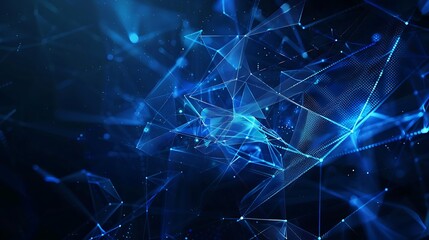 blue geometric abstract technology and science background
