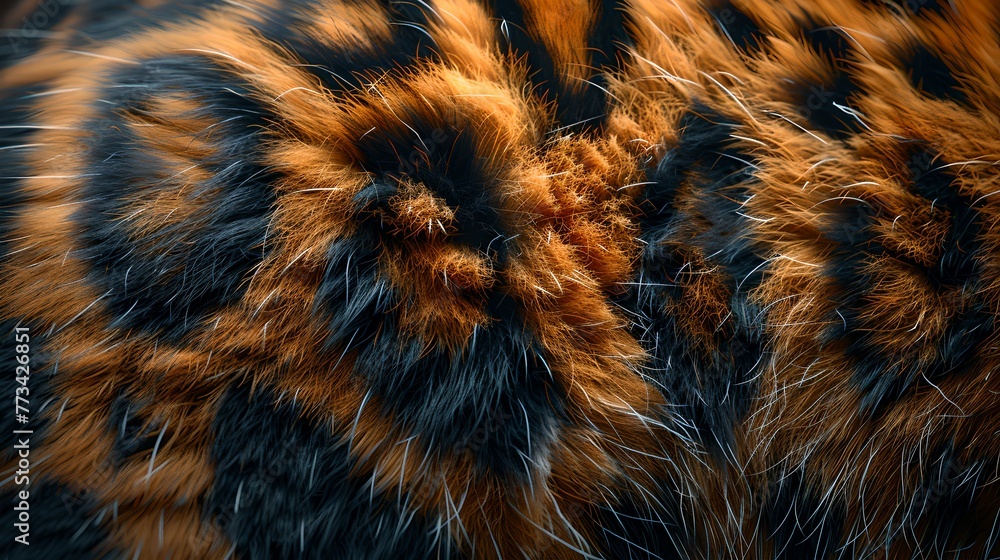 Poster close-up textured view of faux fur detailing texture and patterns. ideal for backgrounds or fashion 