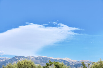 view of the Golan Heights, Mount Hermon