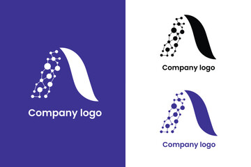 letter a logo, letter v logo, letter a tech logo, letter a network logo, logomark, healthcare company logo