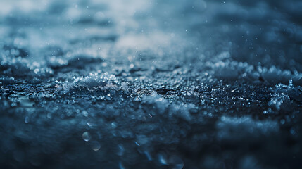Glacial Hues: Blue Ice Icy Surface Background - obrazy, fototapety, plakaty
