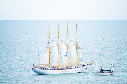 old four mast sailboat Santa Maria Manuela - Escale &agrave; S&egrave;te