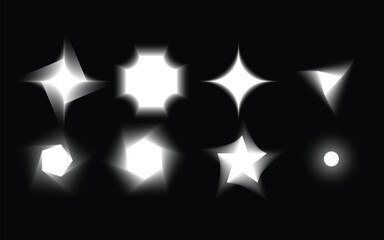 3d render of a symbol glittering on black background